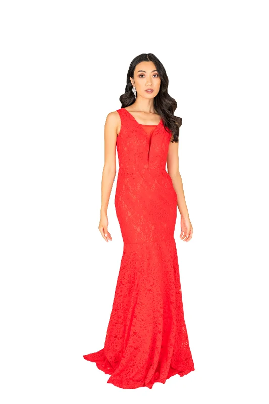 Wrap DressIllusion Sweetheart Neck Lace Formal Gown