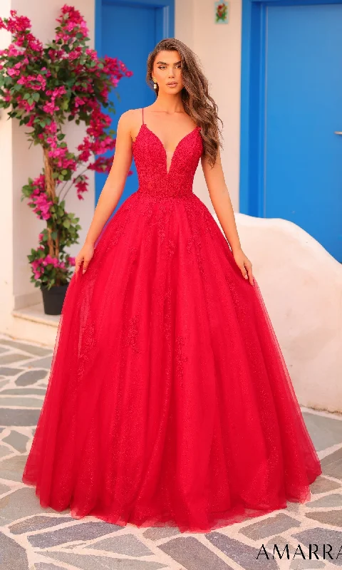 women's satin dressesProm Ball Gown: Amarra 88410