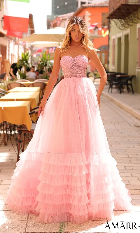 Sheath DressStrapless Prom Ball Gown: Amarra 88277