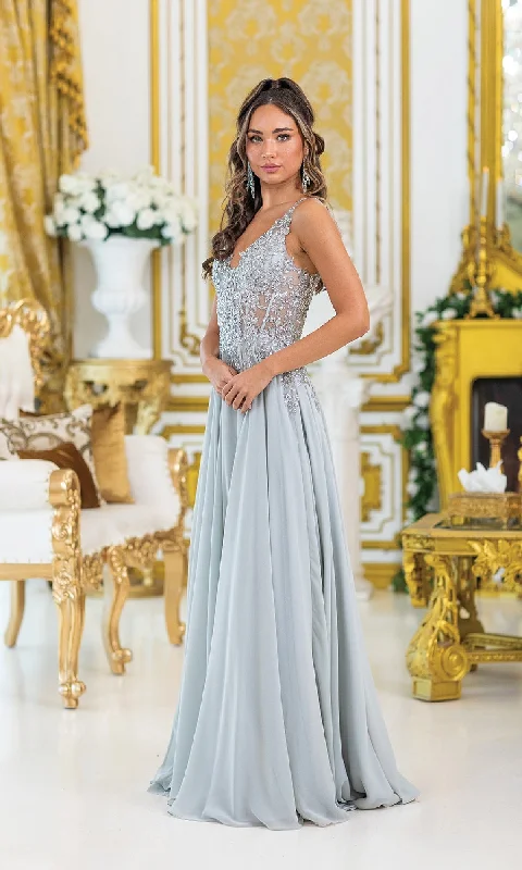 women's casual dressesLace-Up Long A-Line Prom Dress: Dancing Queen 4446