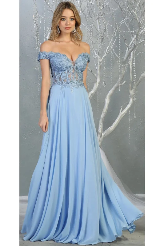 Laced-Up DressSexy Off Shoulder Formal Dress - LA1714