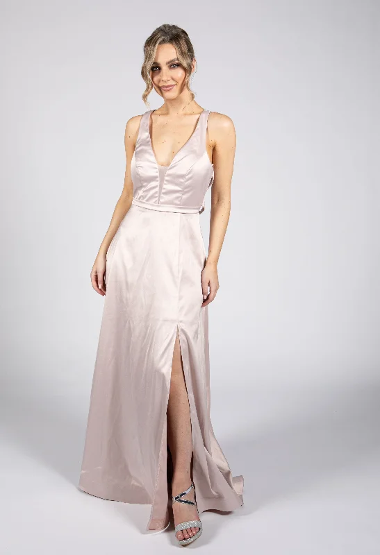 Tulle DressBlush Satin Ballgown
