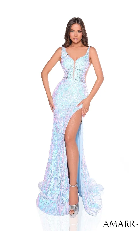 women's curve-hugging dressesLong Prom Dress: Amarra 88336