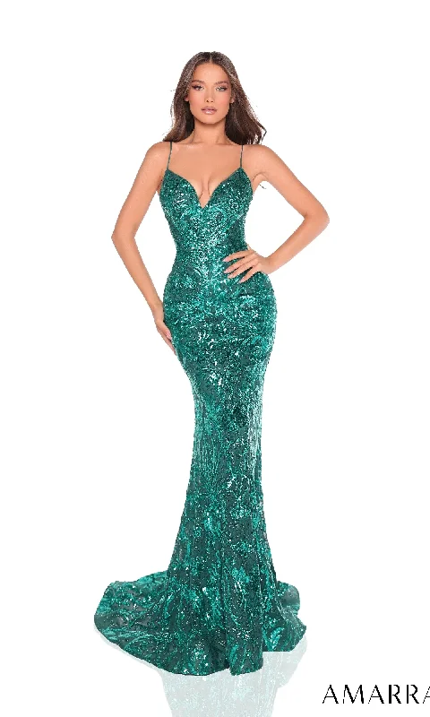 Spaghetti Strap DressLong Prom Dress: Amarra 88288