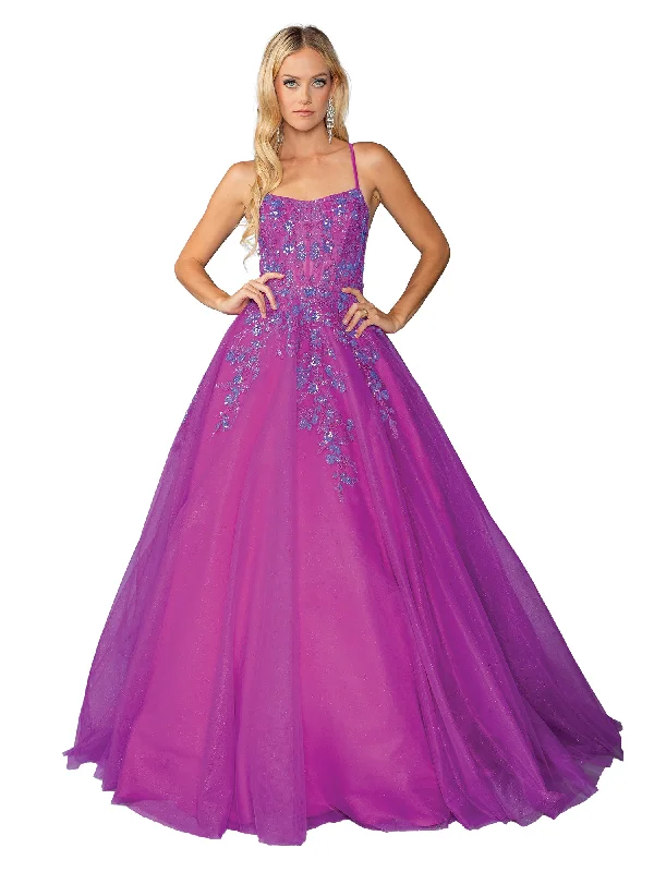 women's pear-shaped body dressesLong Magenta Prom Ball Gown: Dancing Queen 4460