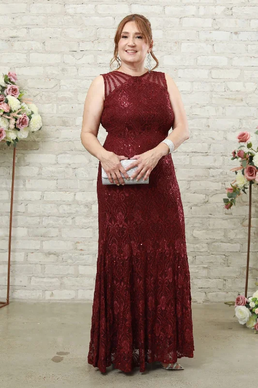 women's pear-shaped body dressesR&M Richards Petite Sequined Lace Gown with Sheer Inserts women's pear-shaped body dressesR&M Richards Petite Sequined Lace Gown with Sheer Inserts