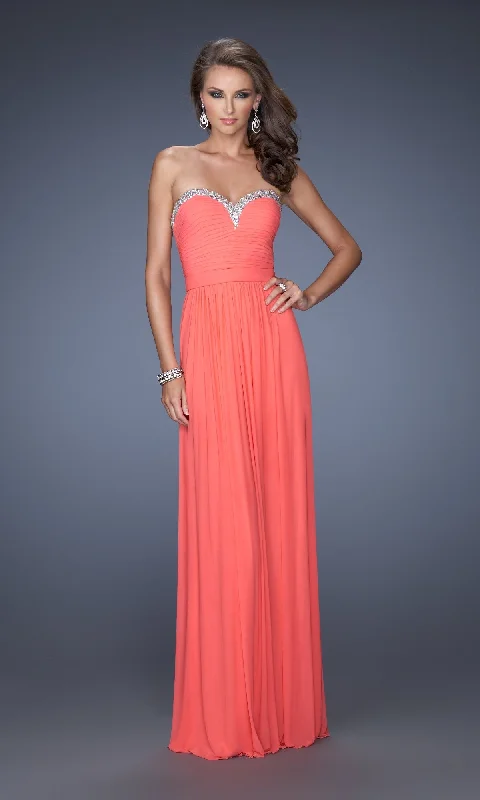 women's glam dressesLong Prom Dress: La Femme 20048