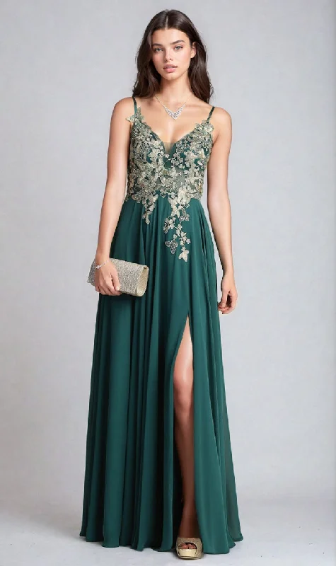 women's stylish dressesLace-Up Open-Back Long Prom Dress: Chicas C5124