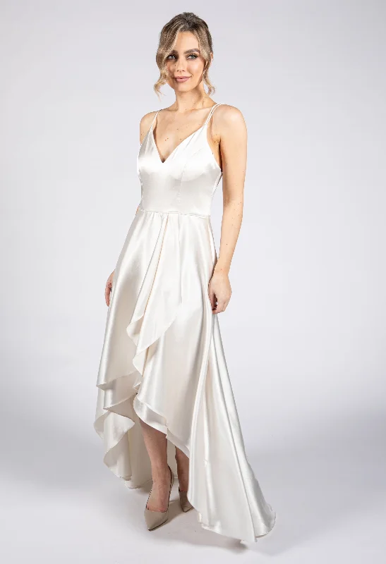 Crepe DressVanilla Satin Gown