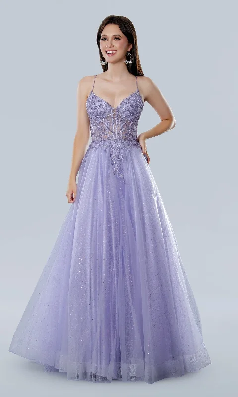 Plus-Size DressGlitter Prom Ball Gown: Stella Couture 25140