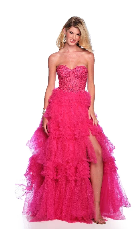 women's mini dressesFuchsia Pink Prom Ball Gown: Dave & Johnny 11845