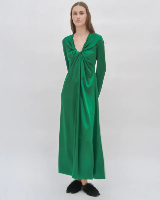 Backless DressTWIST FRONT LONG SLEEVE GOWN