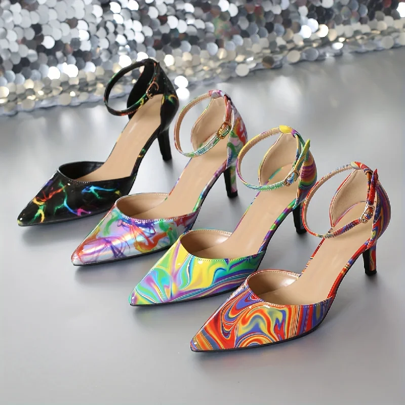 Asymmetric DressVibrant Colorful Stiletto Heels with Chic Pointed Toe - Fashion Buckle Accent Dress Pumps - Comfortable Heels for Womens Formal Wear Asymmetric DressVibrant Colorful Stiletto Heels with Chic Pointed Toe - Fashion Buckle Accent Dress Pumps - Comfortable Heels for Womens Formal Wear