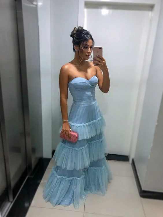 women's breathable dressesBlue prom dresses,tulle prom dresses, sweetheart prom dresses Y1540 women's breathable dressesBlue prom dresses,tulle prom dresses, sweetheart prom dresses Y1540