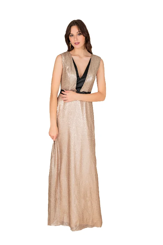 Tea-Length DressSequins Train Formal Dress
