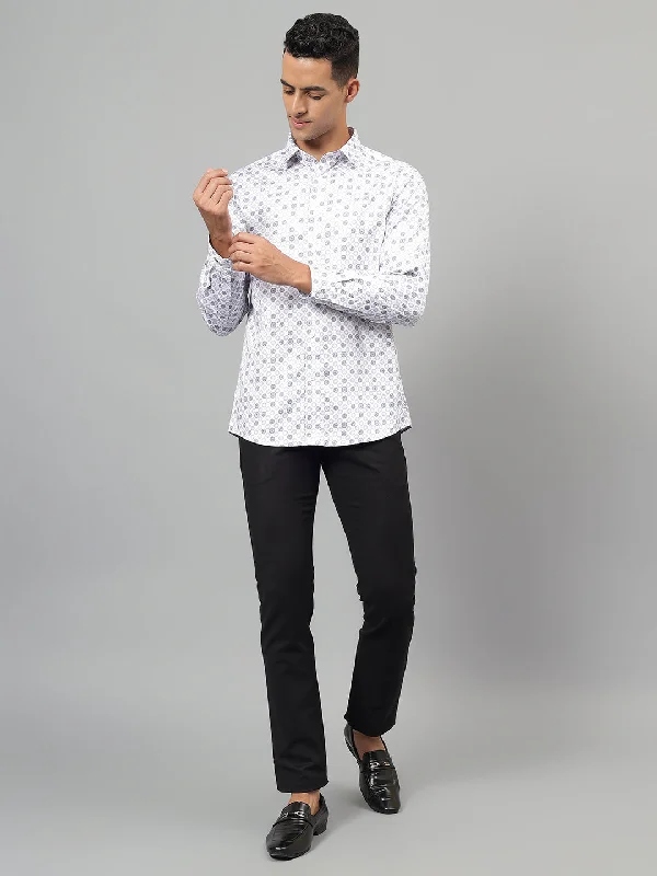 Men's Pants with Faux Leather PatchesMen's White Printed Partywear Full Sleeves Shirt Men's Pants with Faux Leather PatchesMen's White Printed Partywear Full Sleeves Shirt