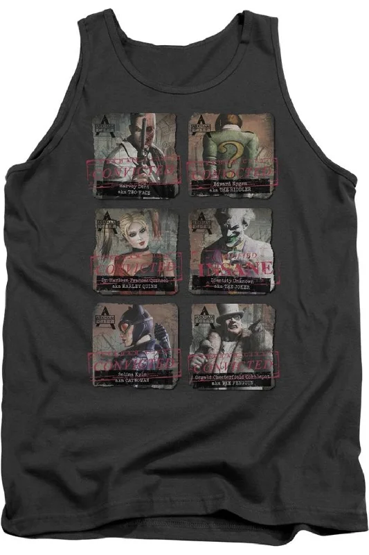 Men's Shirts with Custom MonogramsBatman Arkham City Arkham Lineup Adult Tank Top