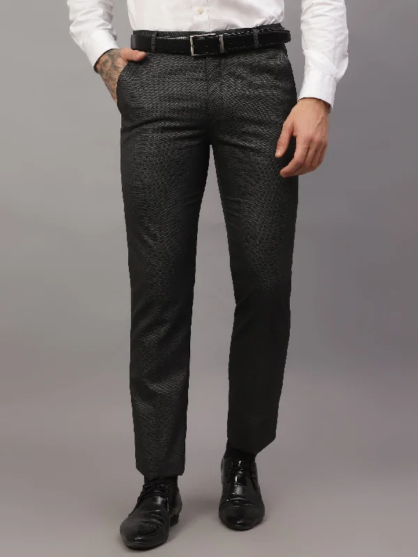 Men's Tailored Pants for a Sharp AppearanceMen's Formal Flat front Dark Grey Trousers Men's Tailored Pants for a Sharp AppearanceMen's Formal Flat front Dark Grey Trousers