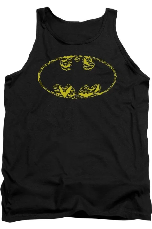 Men's Shirts with Checkered PatternsBatman Bats On Bats Adult Tank Top