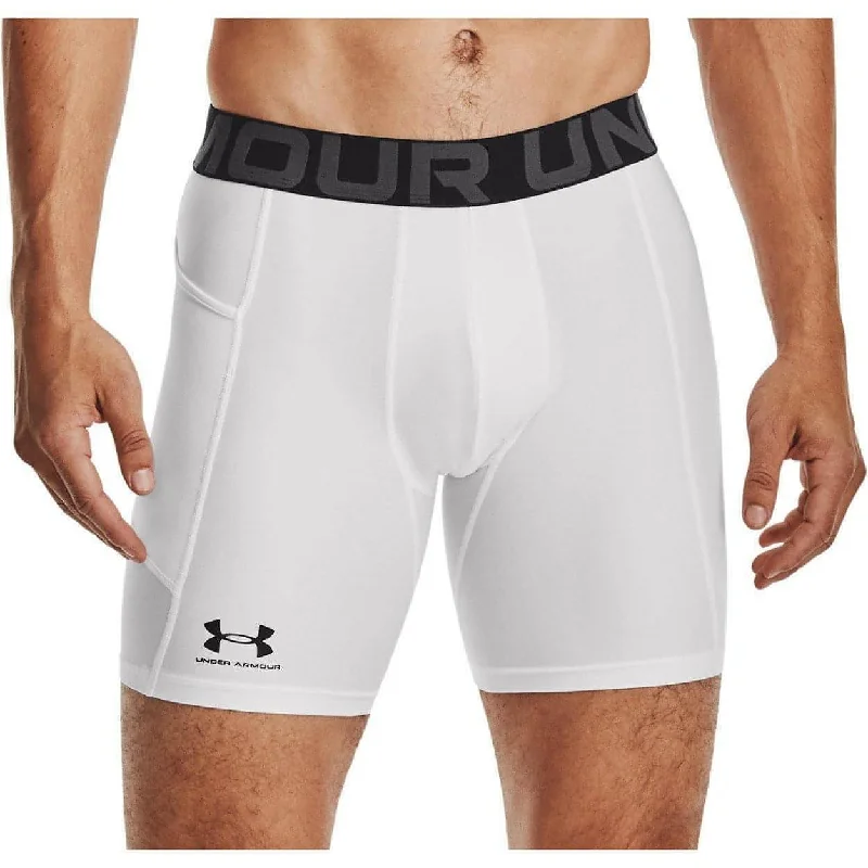 Men's Yoga Pants for FlexibilityUnder Armour HeatGear Mens Short Compression Tights - White Men's Yoga Pants for FlexibilityUnder Armour HeatGear Mens Short Compression Tights - White