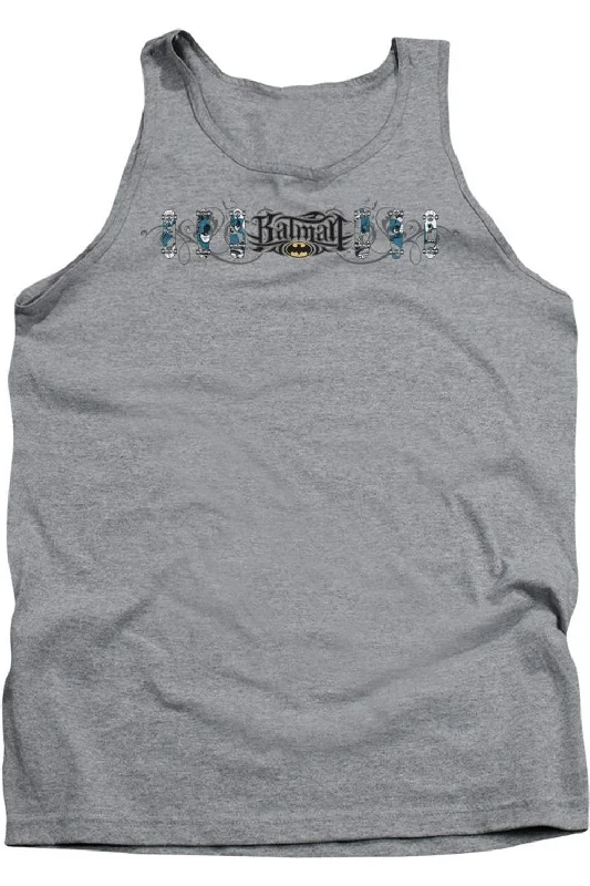 Men's Shirts with Hidden ButtonsBatman Skateboard Bats Adult Tank Top