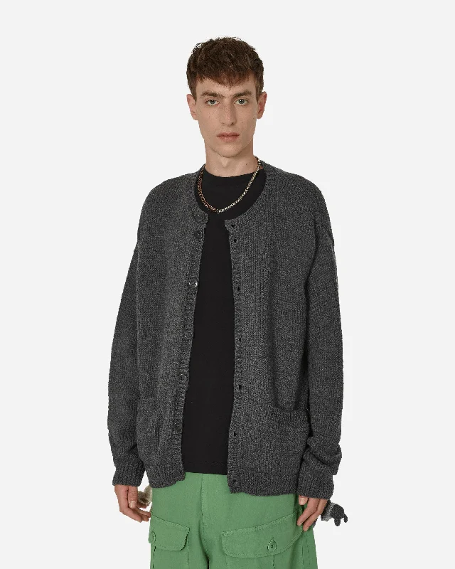 Men's Sweaters with Elastic CuffsStuffies Wolf Cardigan Grey