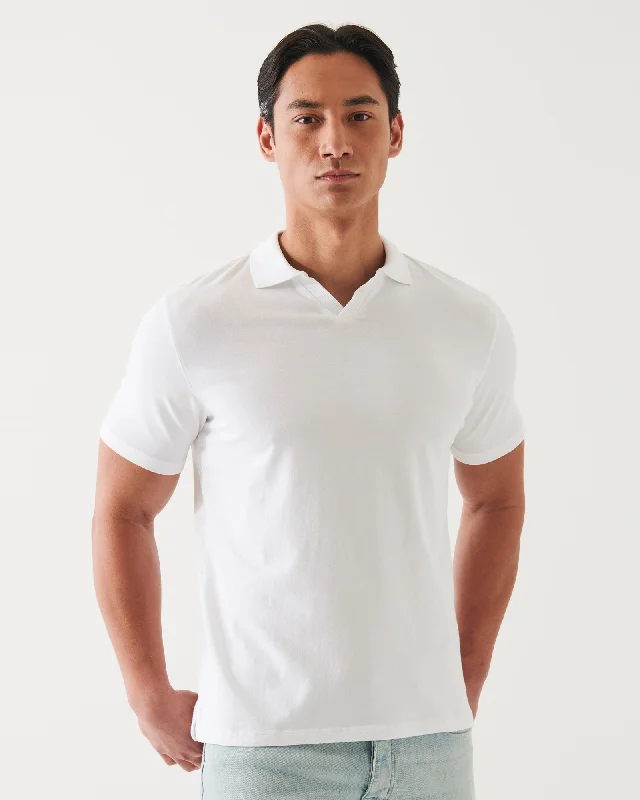 Men's Shirts with Convertible CollarsIconic Short Sleeve Open Polo