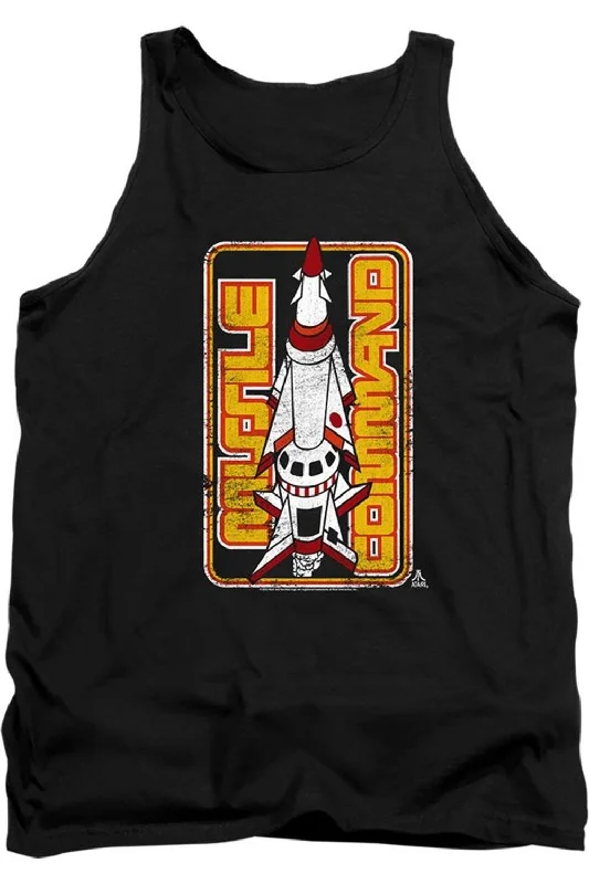 Men's Shirts with Embroidered DesignsAtari Missile Adult Tank
