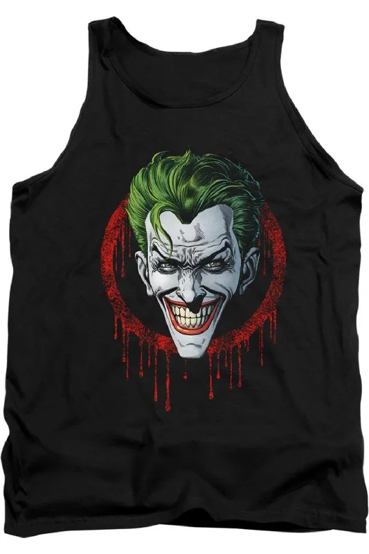 Men's Shirts with Logo EmbossmentsBatman Joker Drip Adult Tank Top