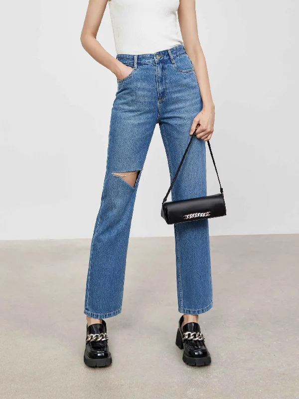 Unique Men's Jeans DesignsHigh Waist Cut-out Jeans