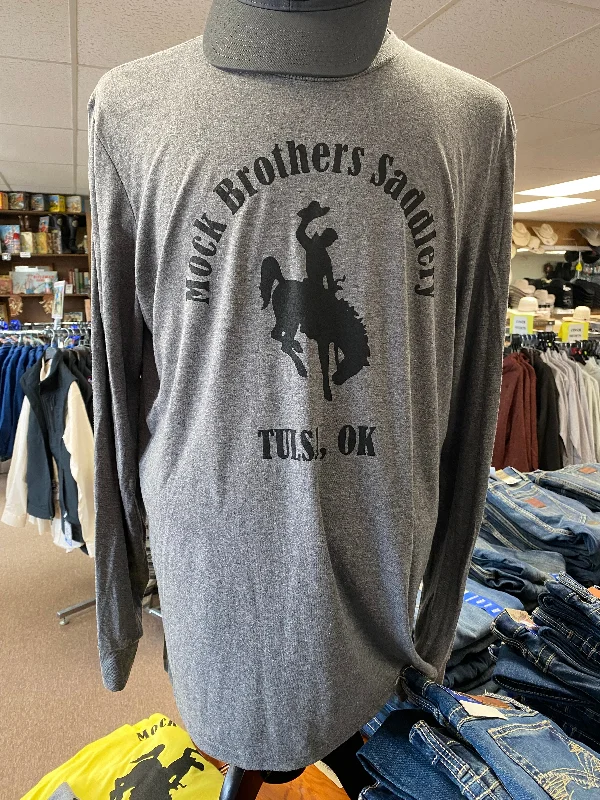 Men's Shirts with Elastic WaistbandsMock Brothers Long Sleeve T-Shirts