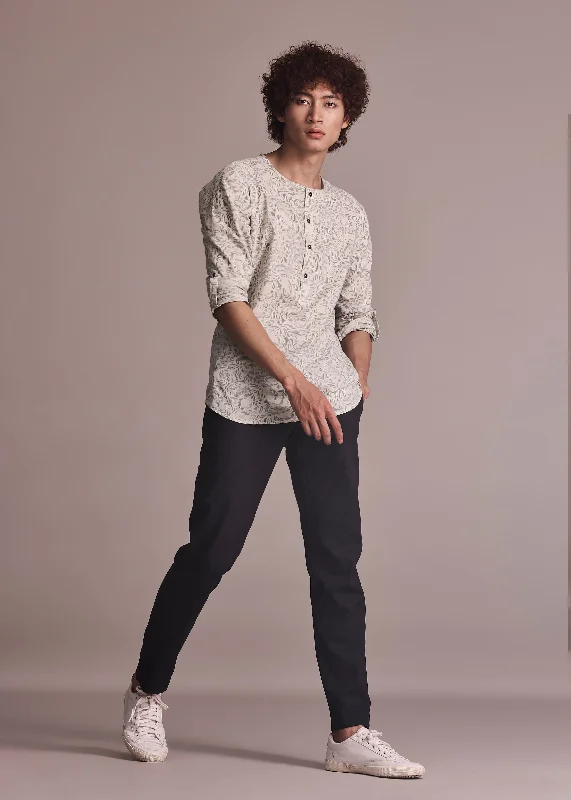 Men's Shirts with Single-Breasted DesignsBAMBOO - BLACK MANGOSTEEN