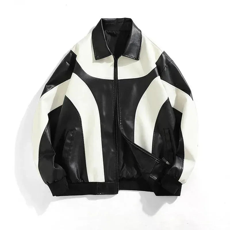 Men's Coats with Modern CutsHip Hop Men's Faux Leather Bomber Jacket