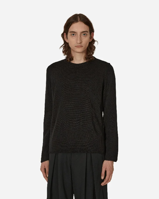 Men's Sweaters with Unique and Custom DesignsAsymmetric Pullover Black