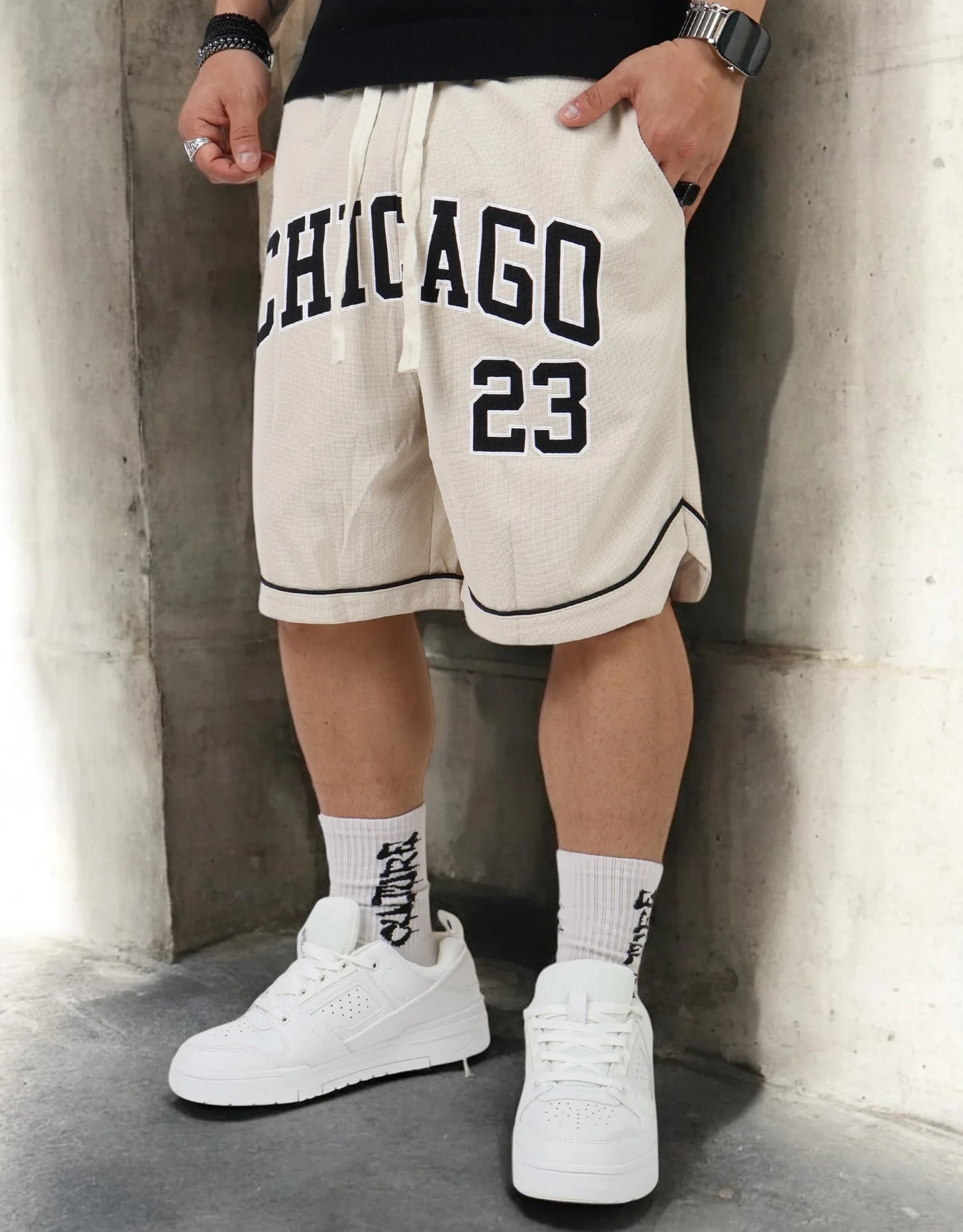 Men's Pants with Turn-Up CuffsJog Short
