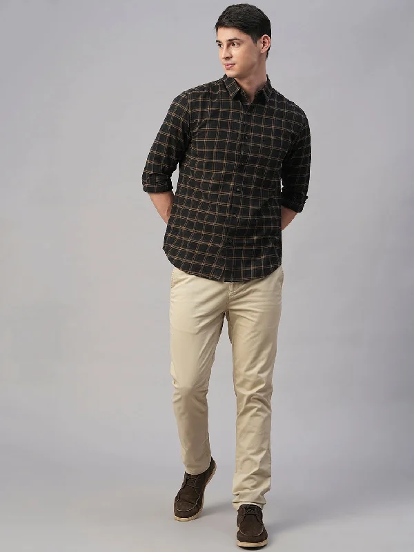 Men's Relaxed-Fit Pants for ComfortMen's Black Cotton Regular Fit Shirt