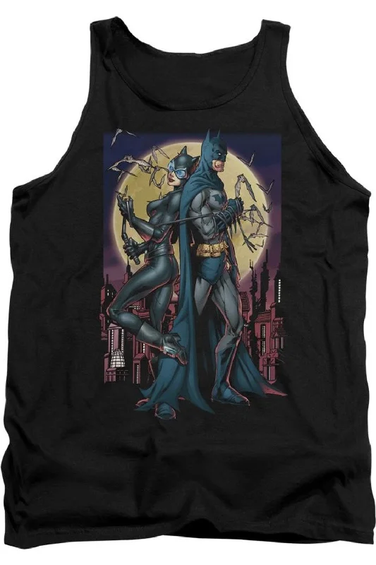 Men's Shirts with Velcro ClosuresBatman Paint The Town Red Adult Tank Top
