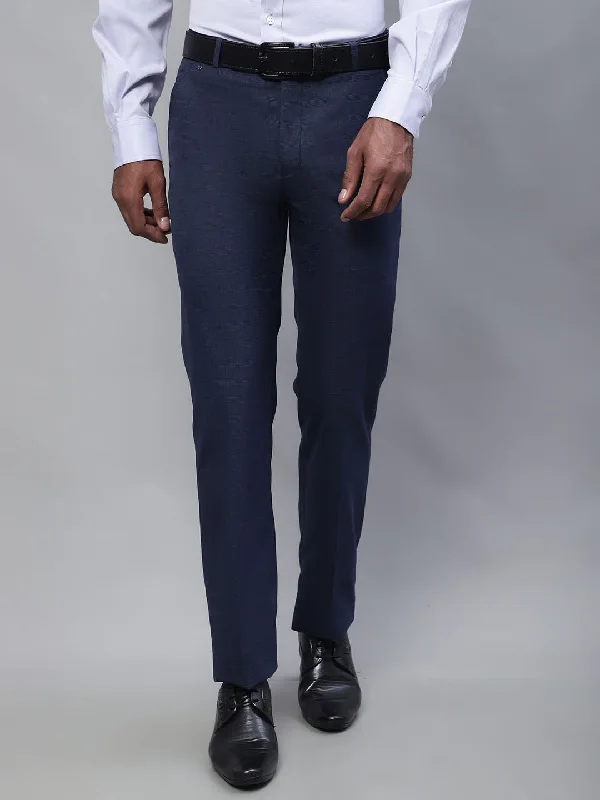 Men's Chino Shorts for Warm WeatherMen's Formal Flat front Blue Checks Trousers