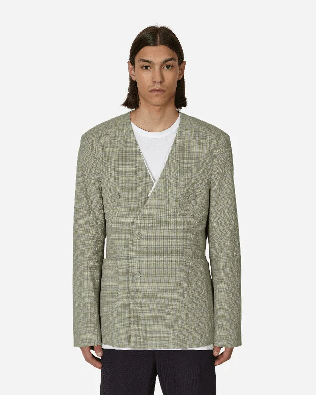 Men's Coats with Wind-Resistant FabricOma Reversible Blazer Stone Yellow