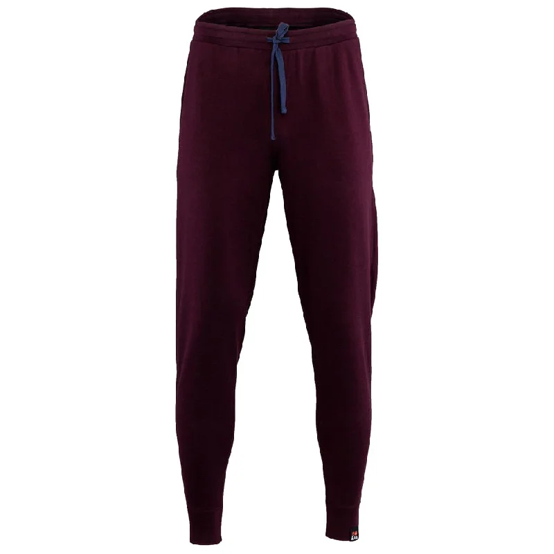 Men's Pants with Stretchable Fabric for FlexibilityMens Merino 260 Lounge Cuffed Joggers (Wine/Navy) Men's Pants with Stretchable Fabric for FlexibilityMens Merino 260 Lounge Cuffed Joggers (Wine/Navy)