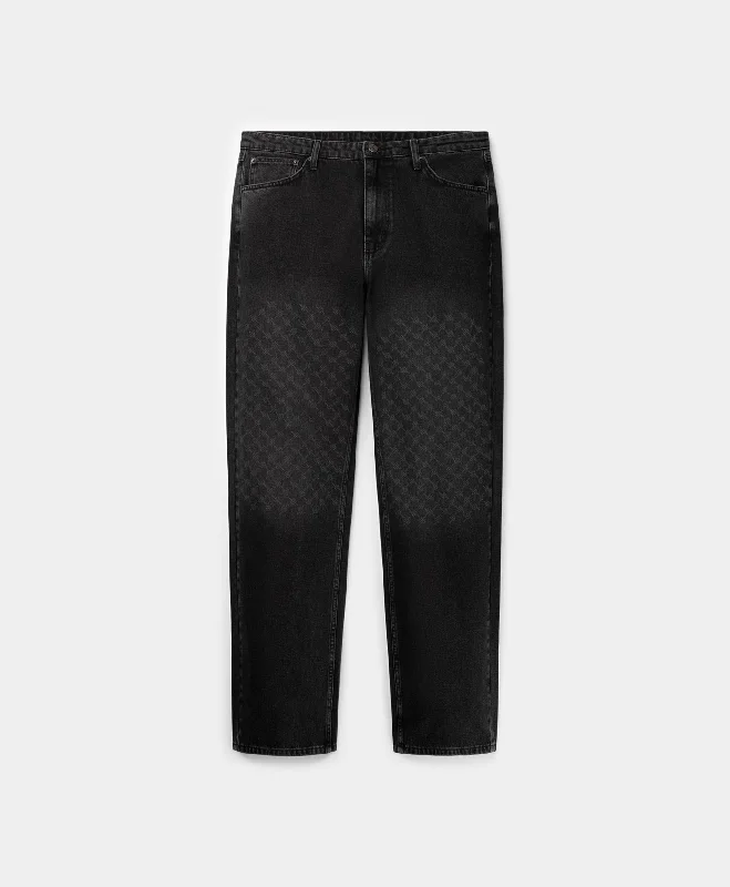 Sustainable Eco-Friendly Men's JeansBlack Amba Monogram Jeans