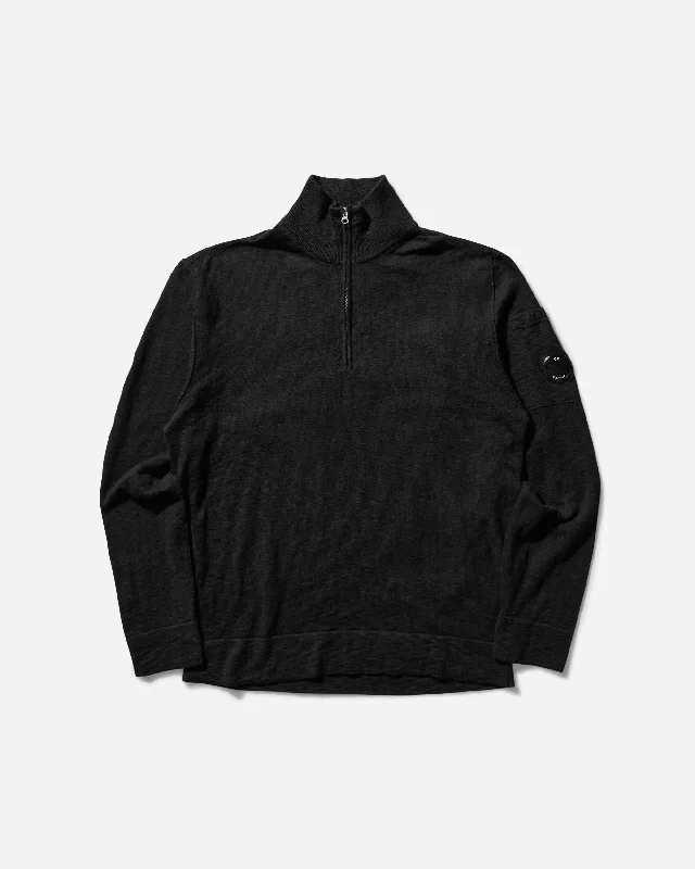 Men's Sweaters for SpringMen's Half Zip Knit Sweater Total Eclipse