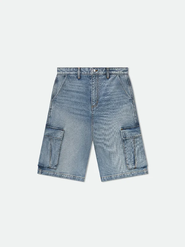 Relaxed-Fit Men's JeansCARGO DENIM BAGGY SHORT