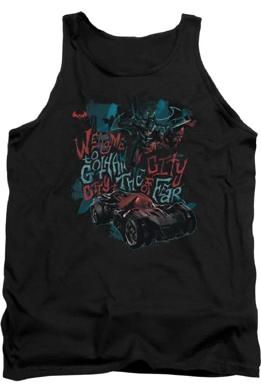 Men's Tailored Shirts for a Professional AppearanceBatman Arkham Knight City Of Fear Adult Tank Top
