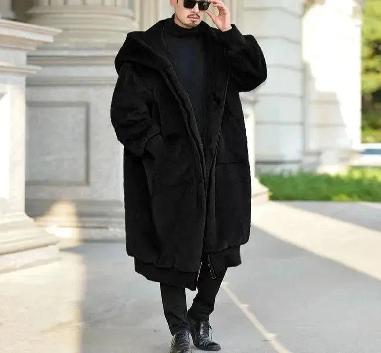 Affordable Men's Winter CoatsLoose Fit Faux Fur Men Winter Coat