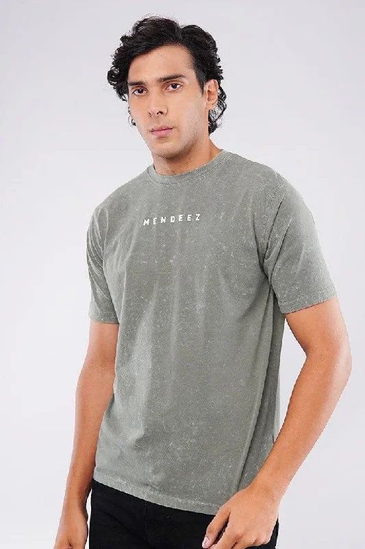 Men's Shirts with Embellished SleevesSardine Gray T-shirt