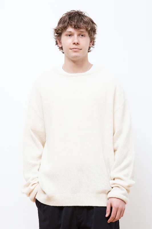 Athletic Men's Performance SweatersKODENSHI Wool Sweater Ecru