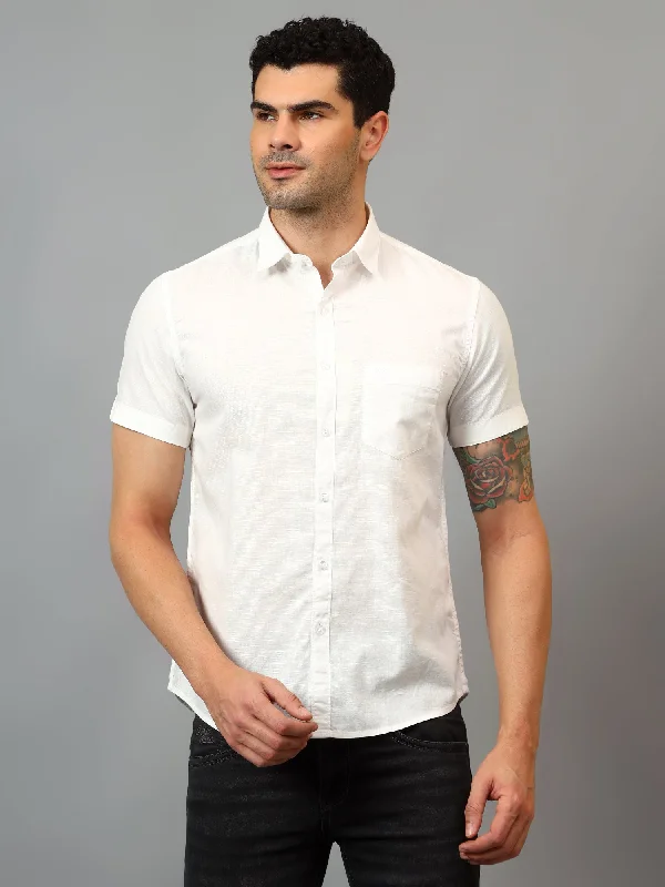 Men's Sports Pants for Active LifestylesMen's White Casual Plain Half sleeve Shirt Men's Sports Pants for Active LifestylesMen's White Casual Plain Half sleeve Shirt