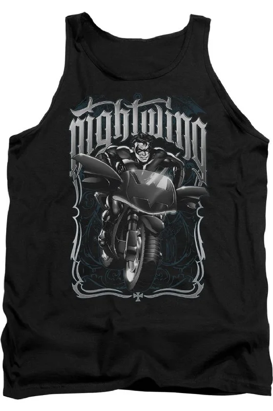 Men's Shirts with Scoop NecksBatman Nightwing Biker Adult Tank Top