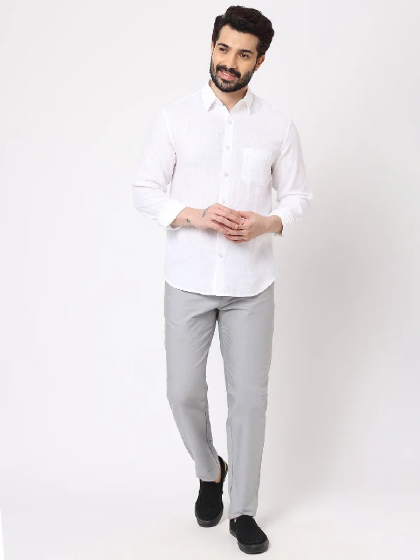 Men's Pants with Moisture-Wicking PropertiesMen's White 100% Linen Regular Fit Shirt Men's Pants with Moisture-Wicking PropertiesMen's White 100% Linen Regular Fit Shirt